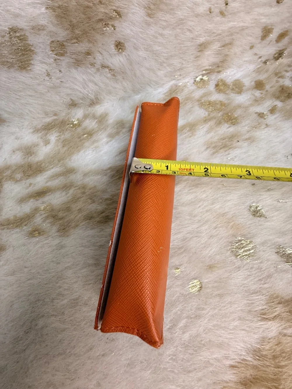 TORY BURCH Orange Little Triangle Sunglasses Eyeglasses Case Pouch sz S